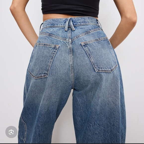 NWT Good American Extreme Barrel Jeans - Picture 3 of 3